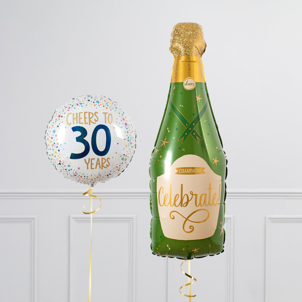 Cheers To Age 30 Balloon Package -Helium Inflated Balloons