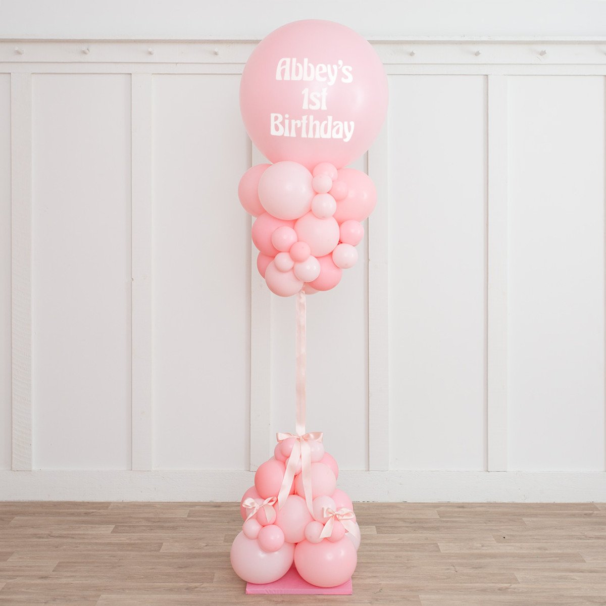 Baby Pink Balloon Party Pillar – A Stunning Event Feature!
