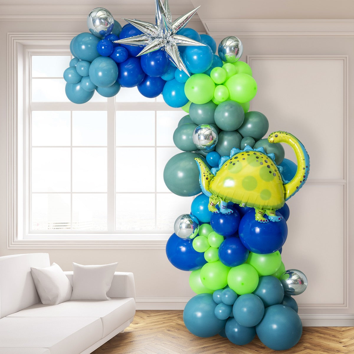 Dino-Mite Dinosaur Asymmetric Balloon Arch – 2m Tall