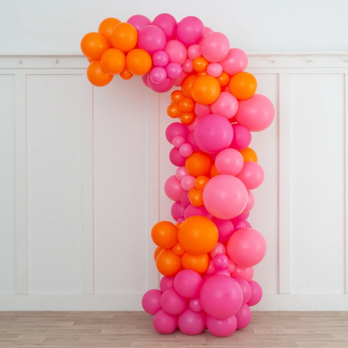 Flamingo Pink Asymmetric Balloon Arch – 2m Tall