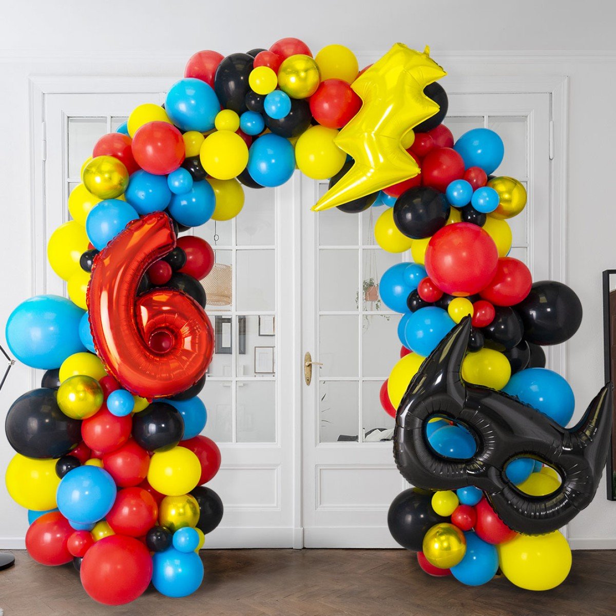 Superhero Ready-Made Balloon Arch – 2m x 2m