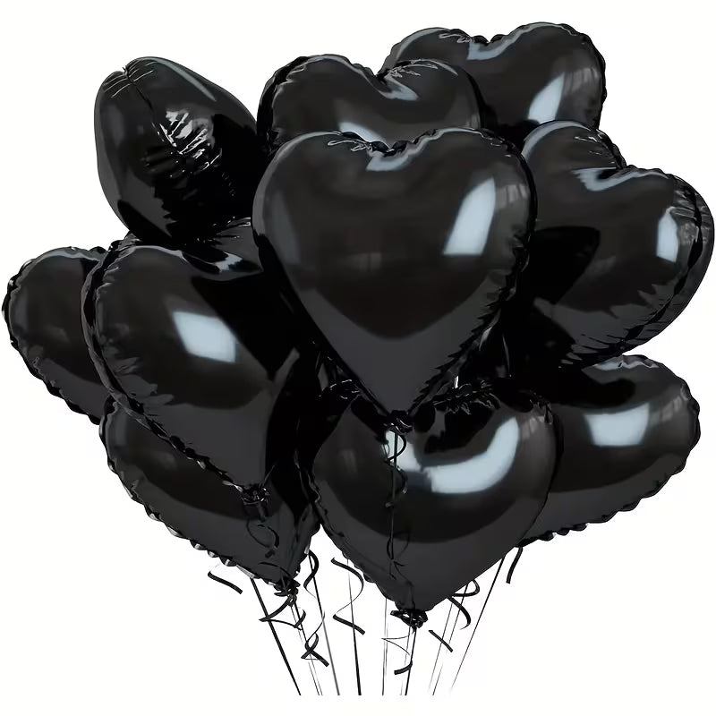 Black Heart Foil Balloons in Dubai (Per Piece)