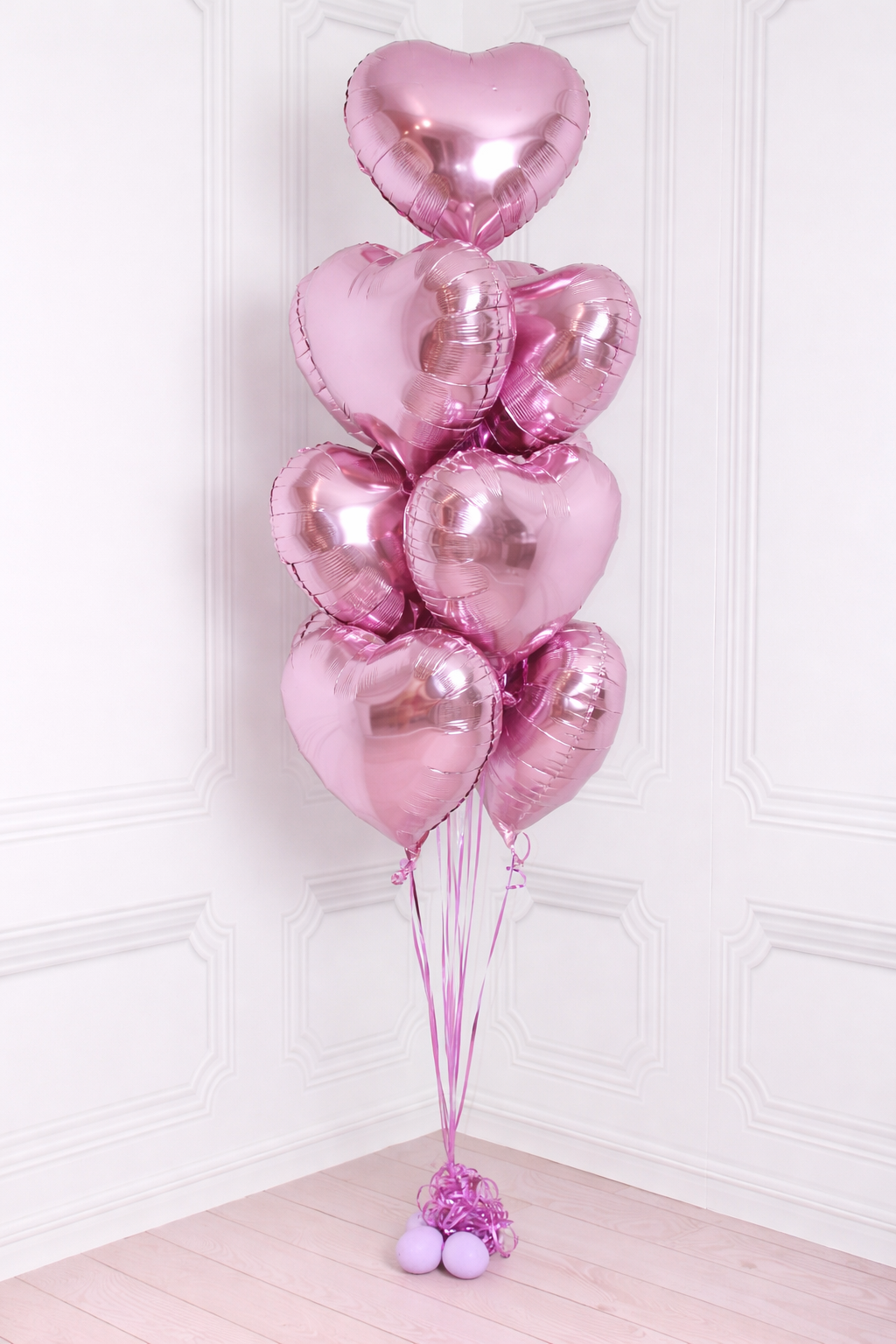 Lavender Heart Foil Balloons in Dubai (Per Piece)