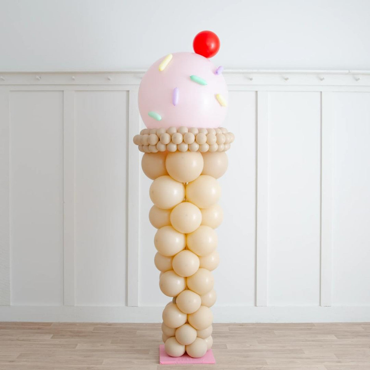 Ice Cream Cone Inflated Balloon Pillar