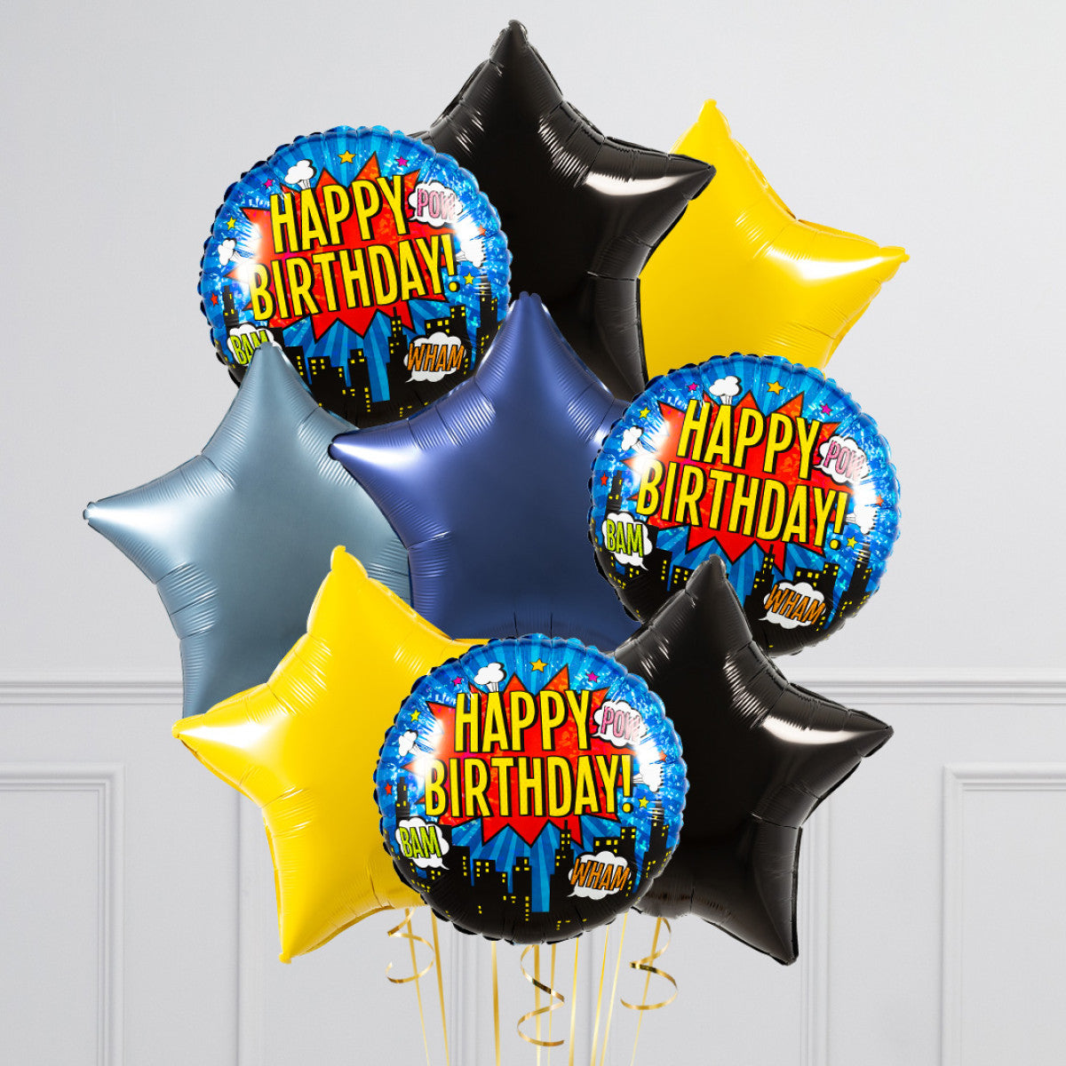 Superhero Justice League Star Balloons – Perfect for Your Super Birthday Party!