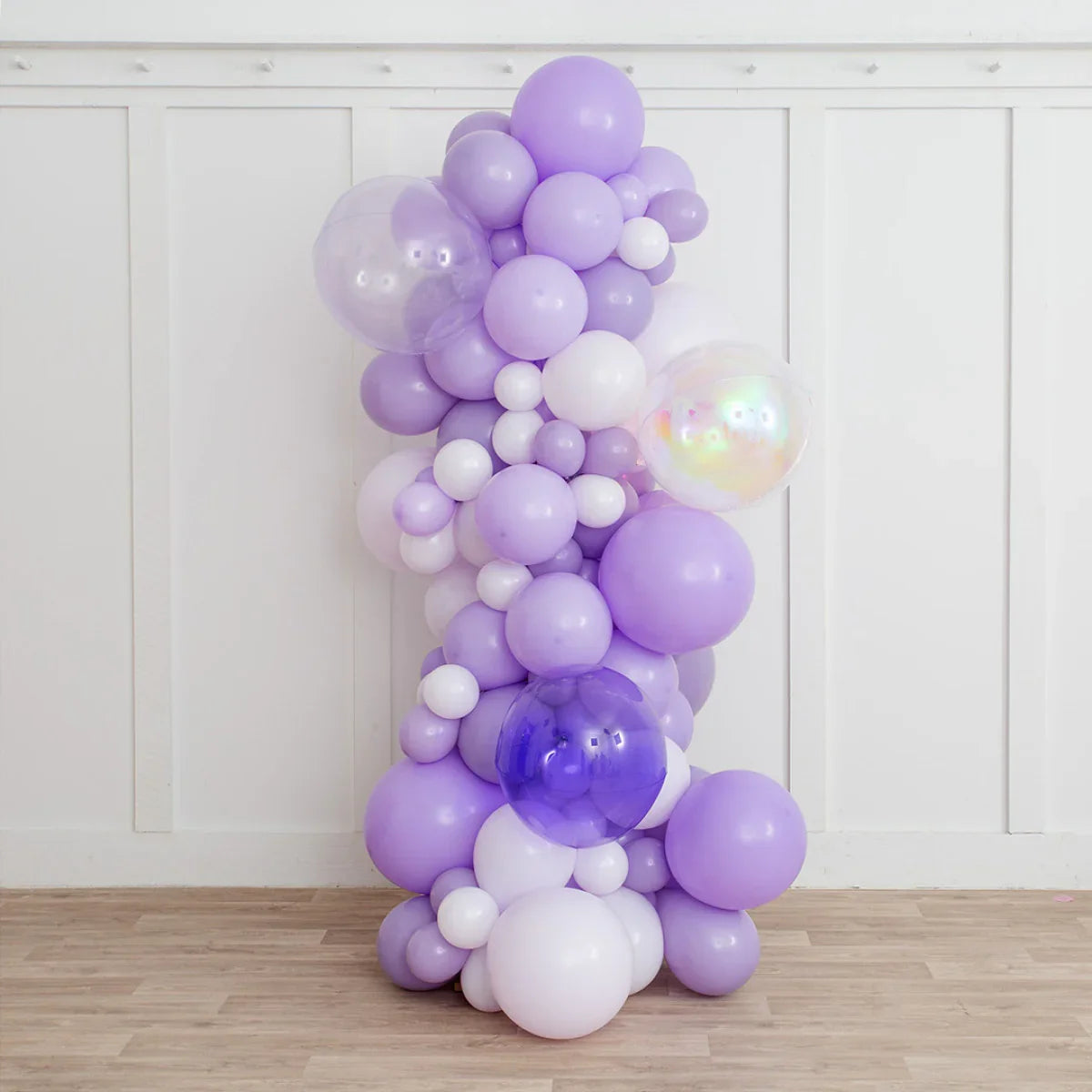 2-Metre Lavender Balloon Pillar – Elegant Pastel Display