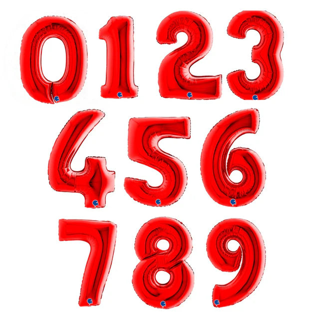 40-Inch Red Number Foil Balloons – Perfect for Every Celebration
