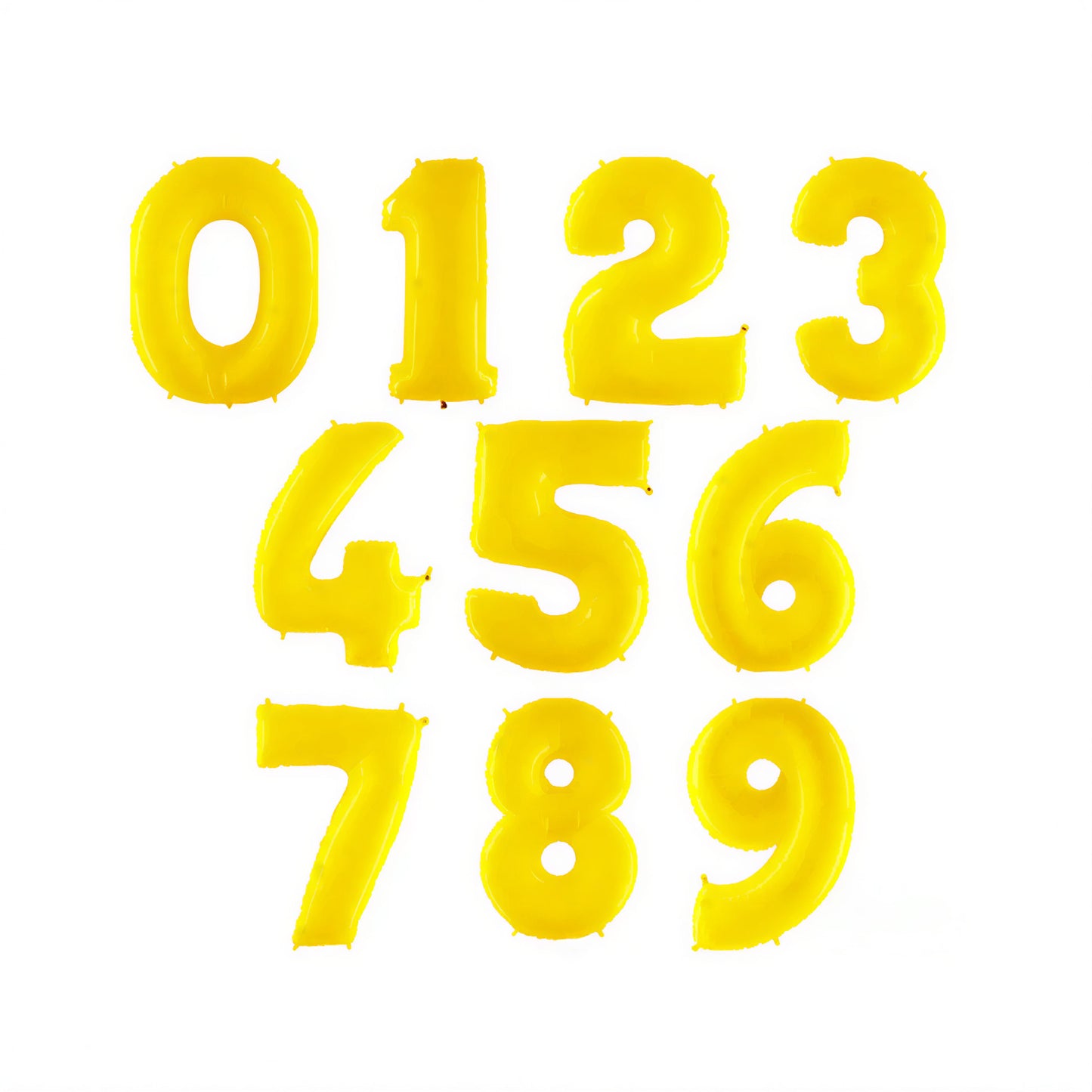 40 Inch Yellow Number Foil Balloons in Dubai