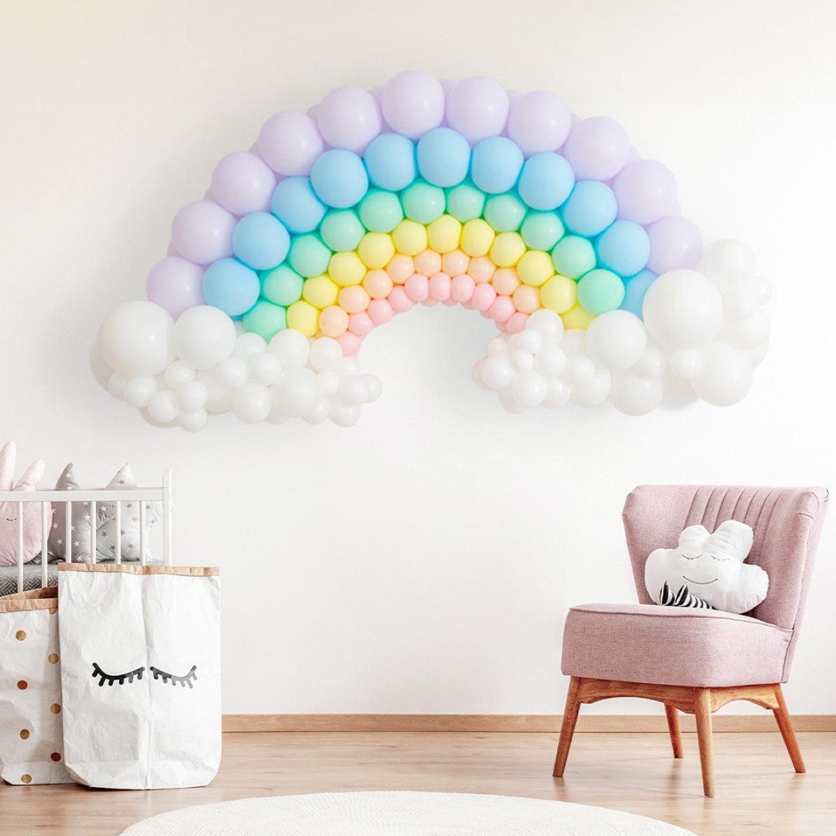 Inflated Pastel Balloon Rainbow
