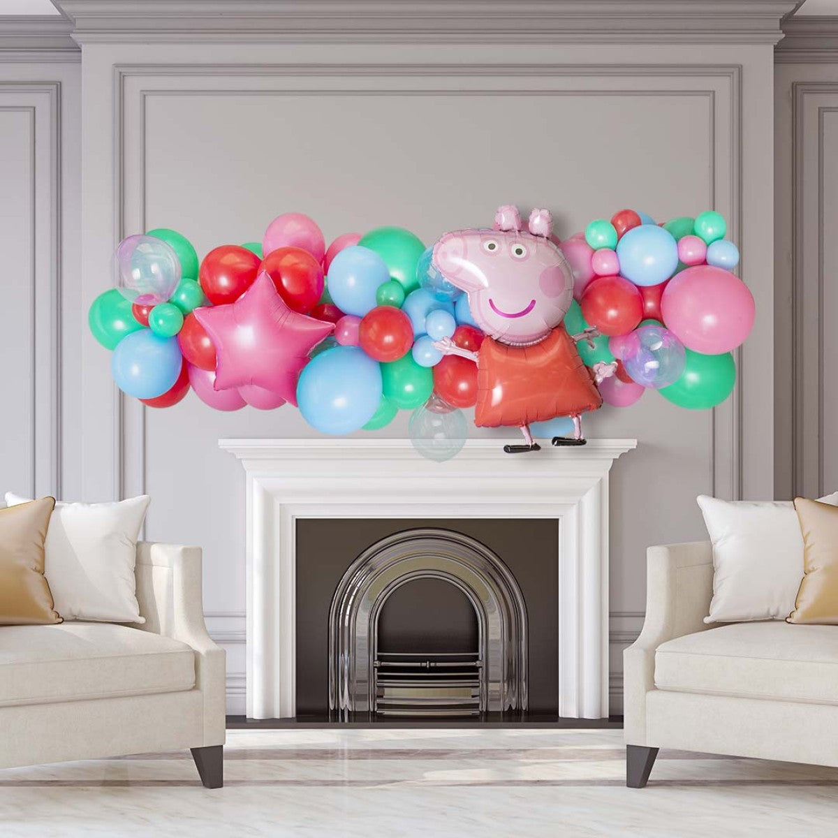 Make Your Peppa Pig Party Extra Special with a 2m Balloon Garland