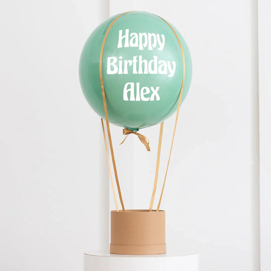 Personalised Eucalyptus Green Orb Hot Air Balloon – Dubai UAE
