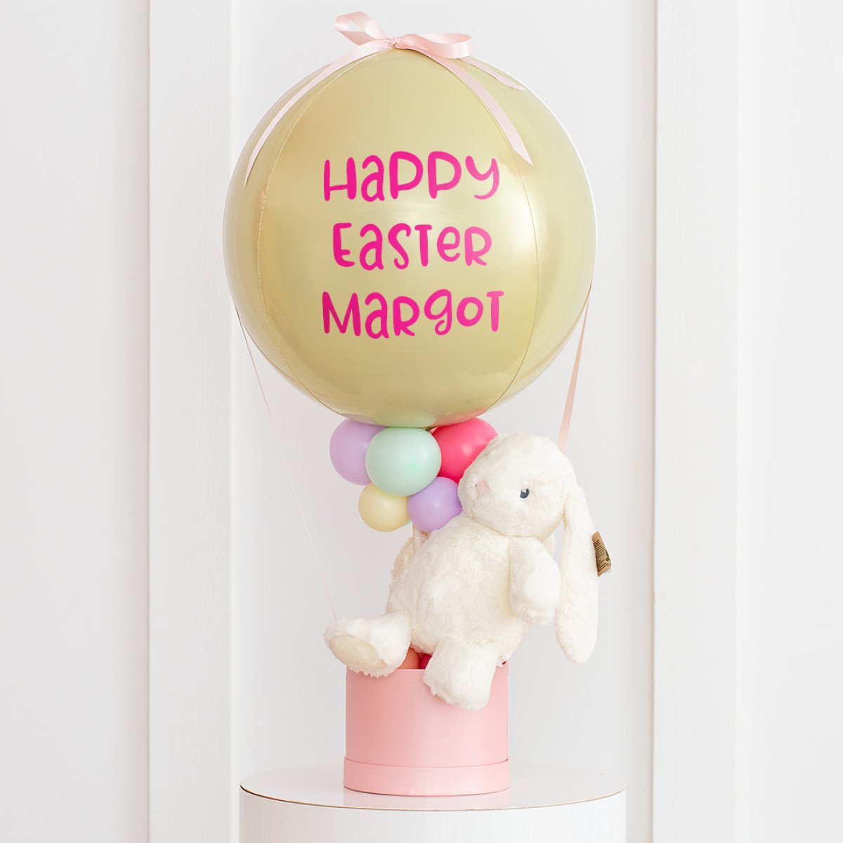 Personalized Pastel Rainbow Orb Hot Air Balloon