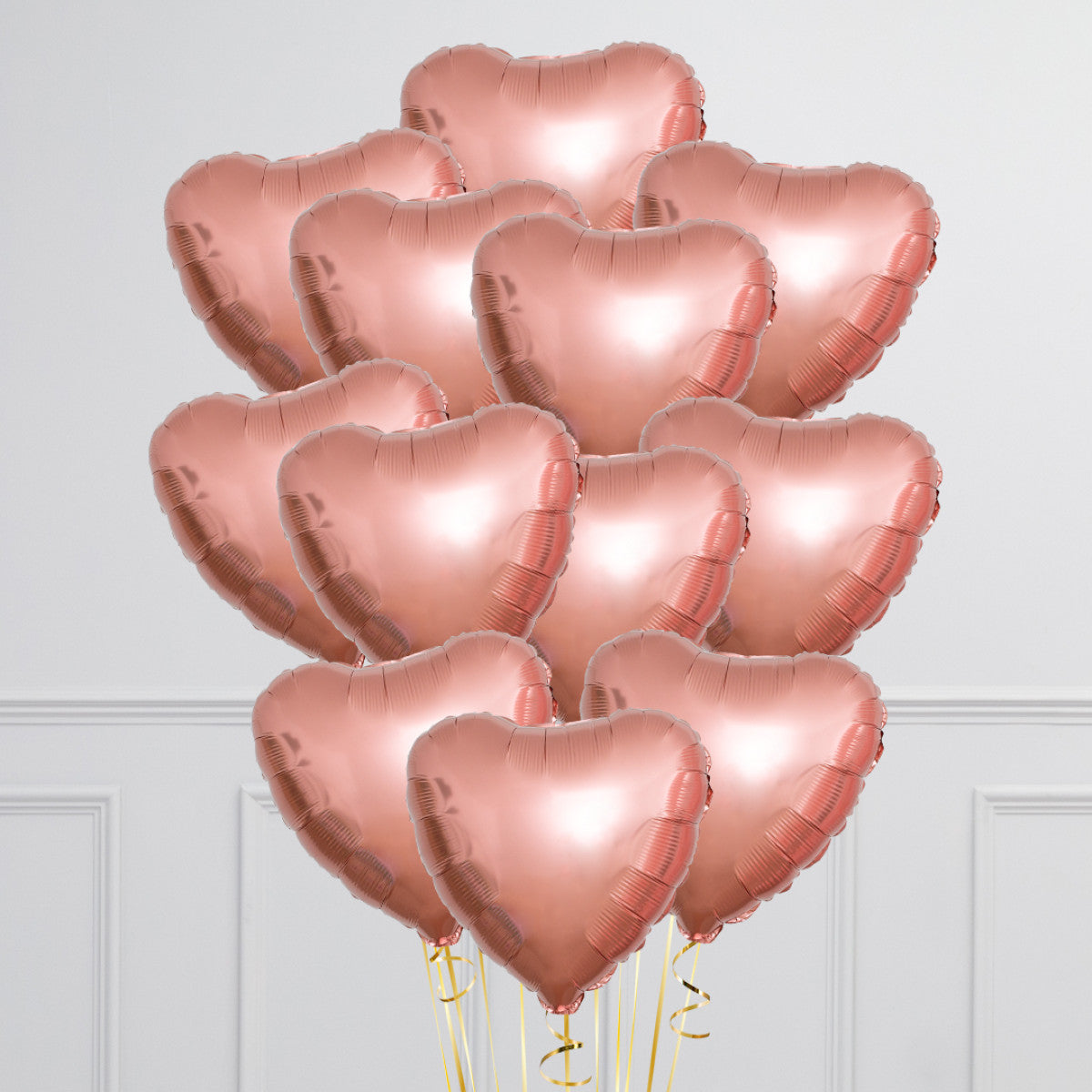 Rose Gold Heart Balloon Bunches – Perfect for Every Celebration