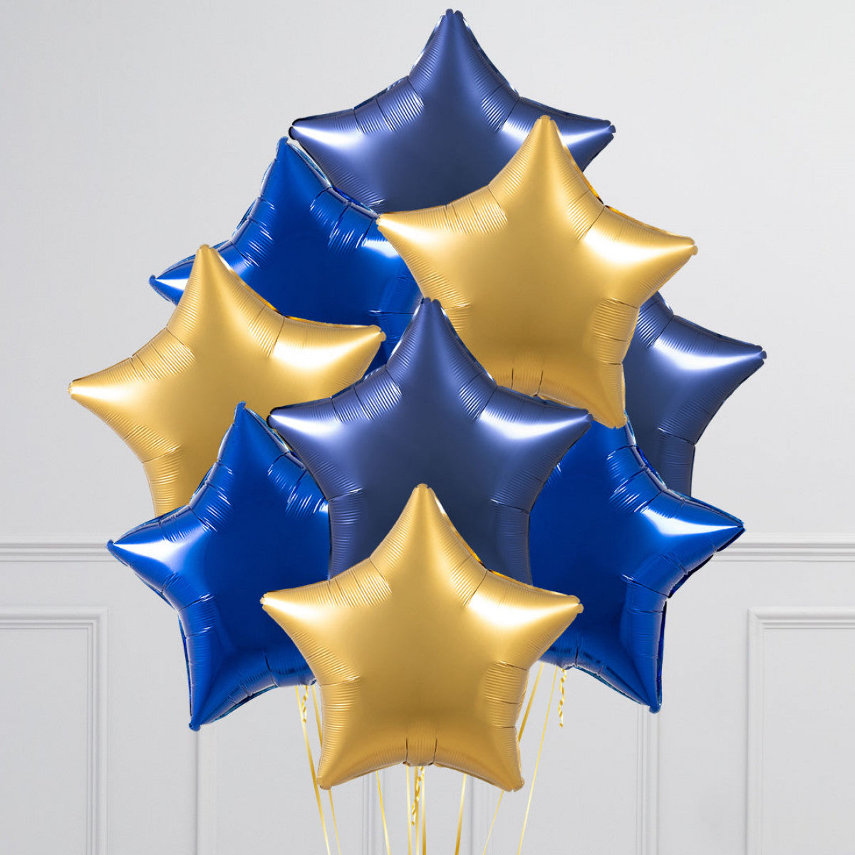 Sapphire Blue Helium Star Balloons – Delivered in Dubai