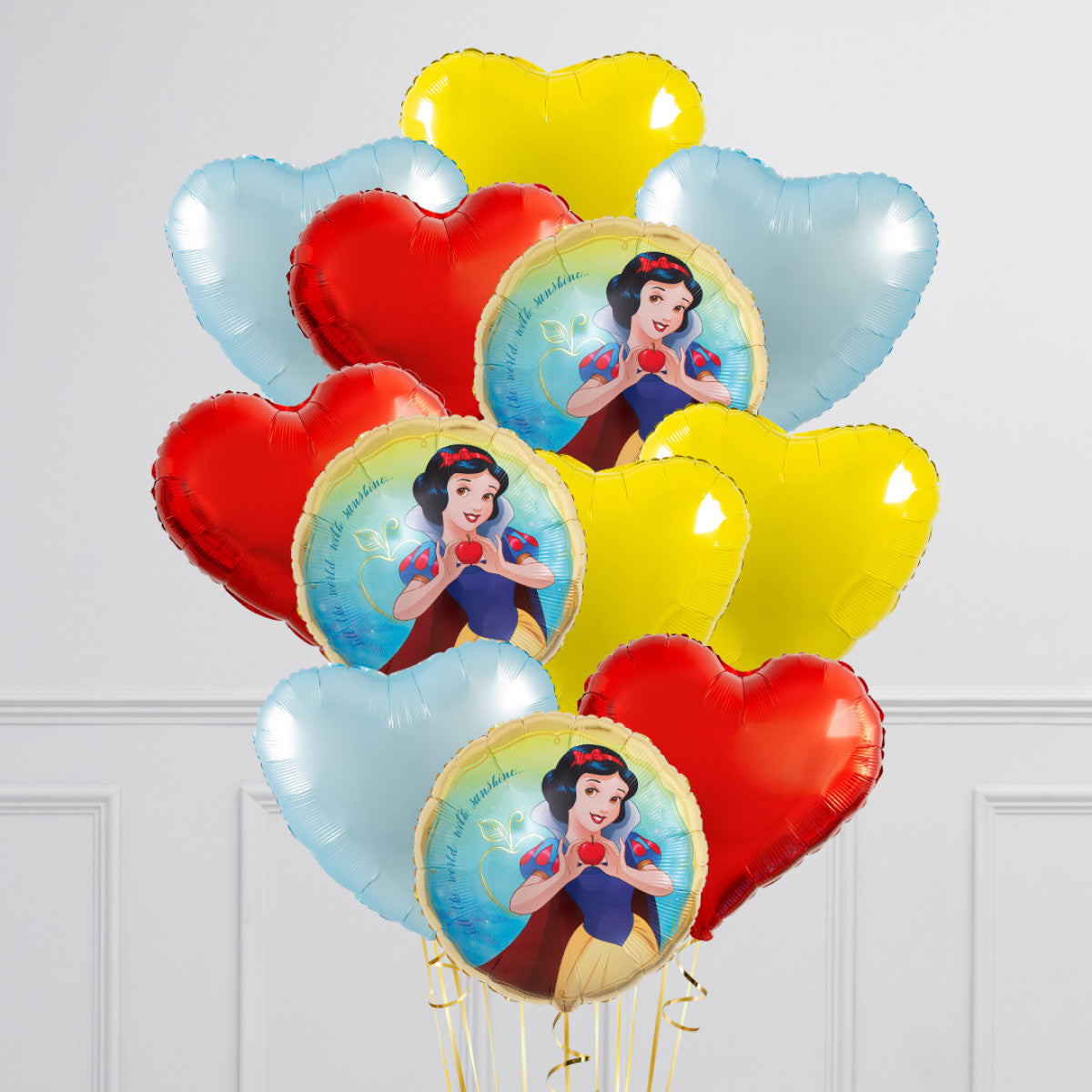 Custom Helium Snow White Heart Balloons in Dubai