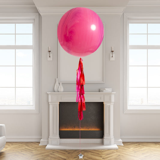 Loved Up Giant Helium Balloon with Short Tassels – 3ft