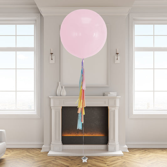 Pastel Rainbow Tassel Tail Giant Helium Balloon – 3ft