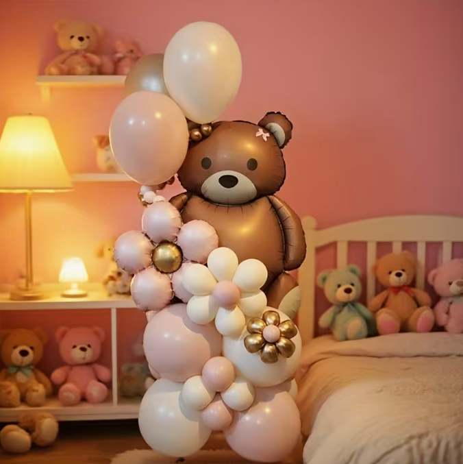 Matte Cartoon Brown Bear Aluminum Foil Balloons – Dubai