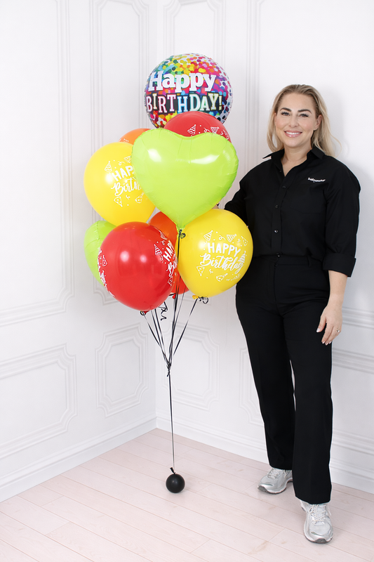 Happy Birthday Polka Dots Helium Balloon – Fun & Festive Celebration Décor