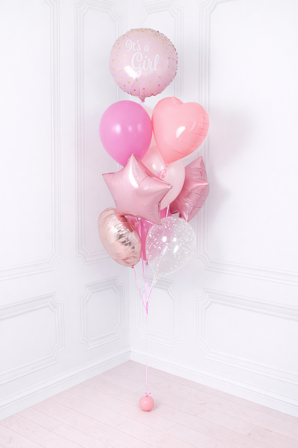 “It’s a Girl” All-Pink Helium Balloon – Sweet & Joyful Celebration Décor
