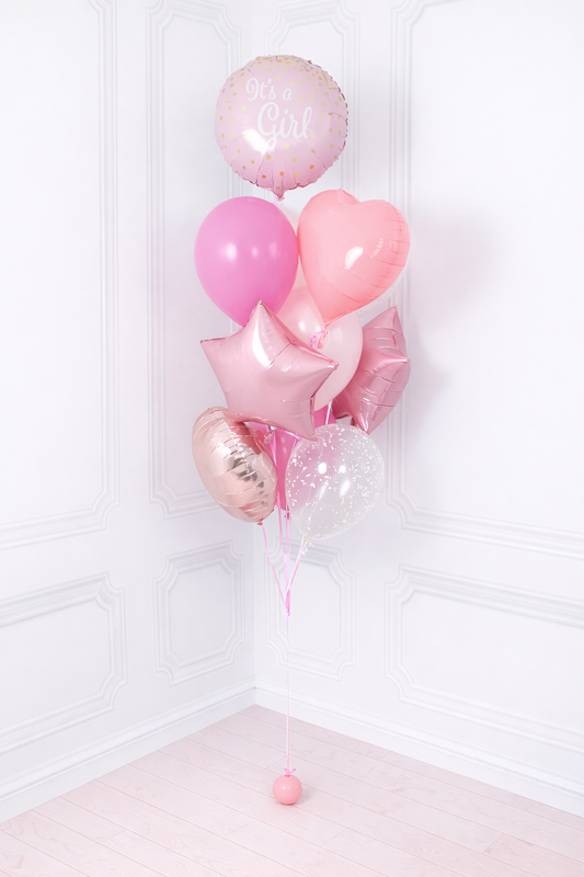 “It’s a Girl” All-Pink Helium Balloon – Sweet & Joyful Celebration Décor