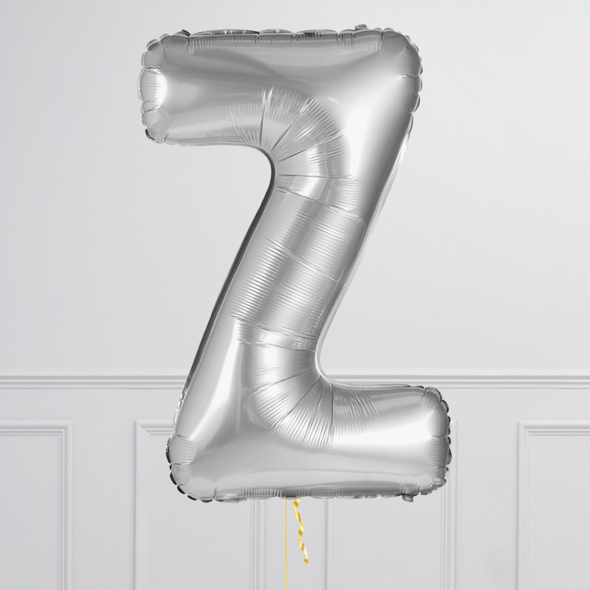 Silver Balloon Letters 34 inch (4 pieces) (Inflated & Delivered)