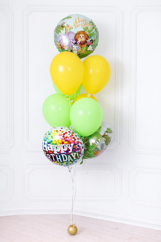 Safari Happy Birthday Helium Balloon – Wild & Fun Celebration Décor