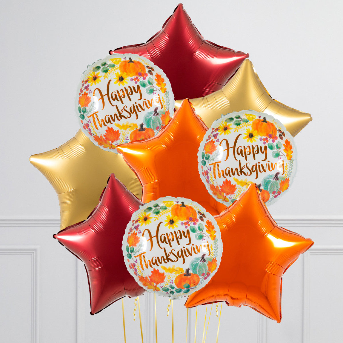 Happy Thanksgiving Stars Inflated Foil Balloon