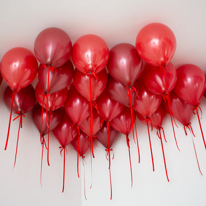 Dark Cherry Red Ceiling Balloons – Bold, Elegant, and Ready to Float