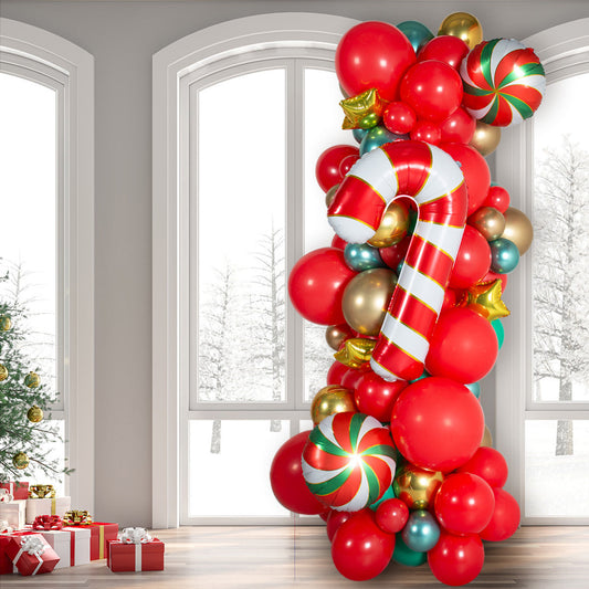 Festive Merry & Bright Ready-Made Inflated Balloon Pillar