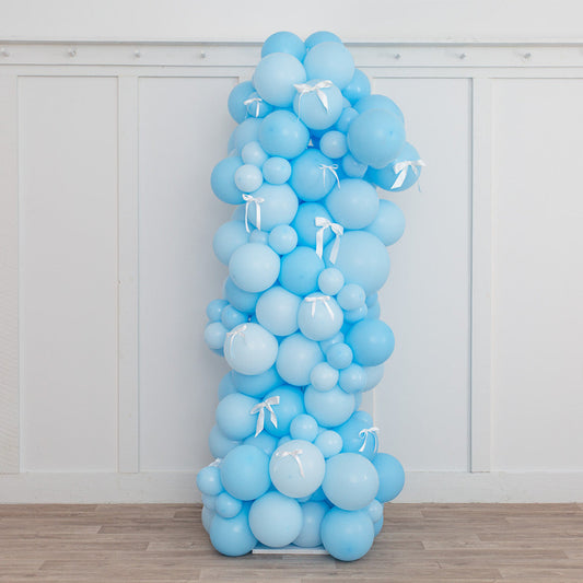 Baby Blue Ready-Made Inflated Balloon Pillar – 2.5m