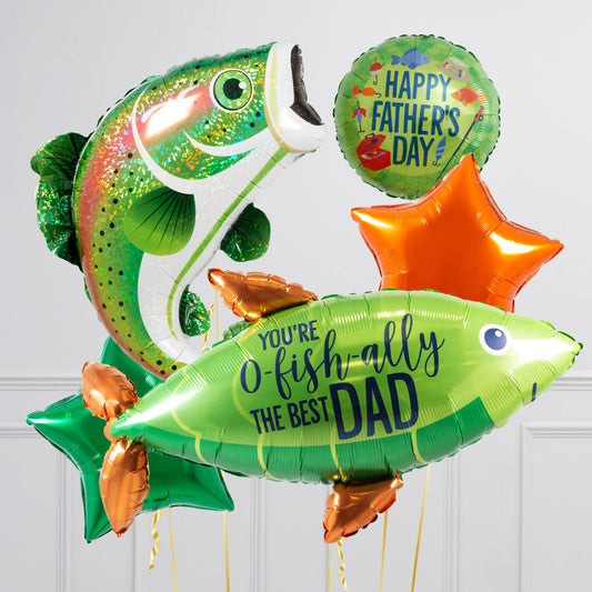 Officially The Best Father's Day Inflated Crazy Balloon Bunch