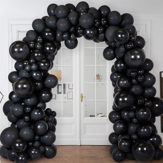 Onyx Black Ready-Made Balloon Arch – 2m x 2m