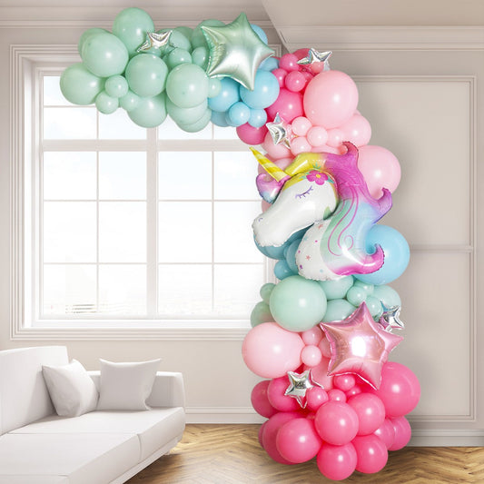 Pastel Unicorn Asymmetric Balloon Arch – 2m Tall
