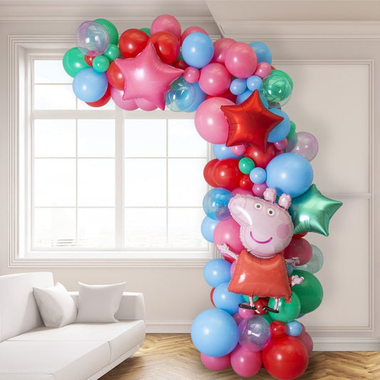 Peppa Pig Asymmetric Balloon Arch – 2m Tall