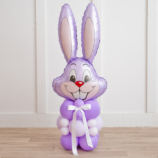 Purple Easter Rabbit Inflated Balloon Stack