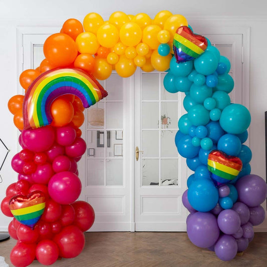 Rainbow Ready-Made Balloon Arch – 2m x 2m