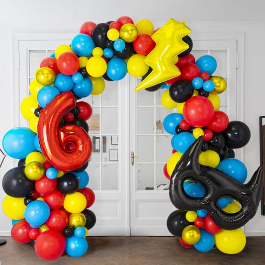 Superhero Ready-Made Balloon Arch – 2m x 2m
