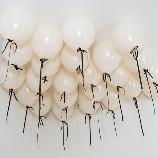 Black Bow Helium Ceiling Balloons