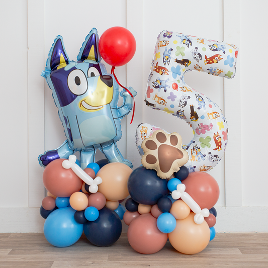 Personalized Bluey Balloon Stack – Perfect for Kids' Celebrations