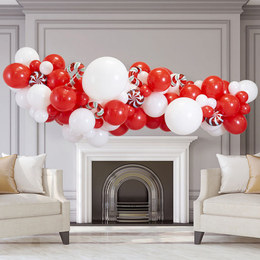 2m Candy Cane Christmas Balloon Garland – Ready-Made &amp; Delivered in Dubai!
