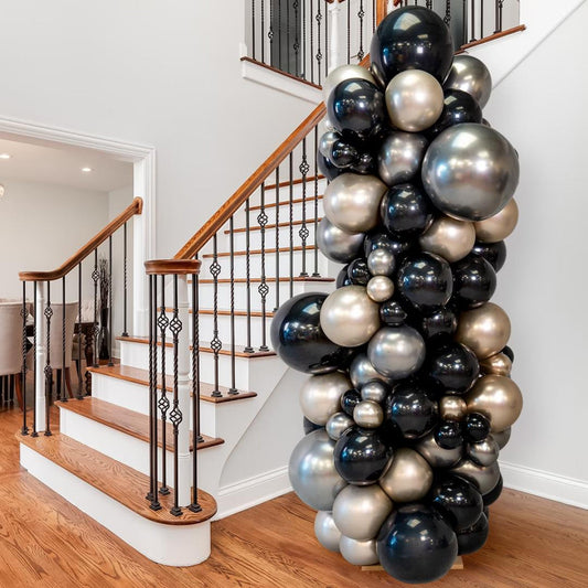 Champagne Glitz Inflated Balloon Pillar