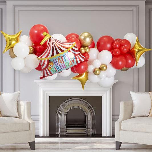 Transform Your Celebration with Our Ready-Made 2m Circus Party Balloon Garland