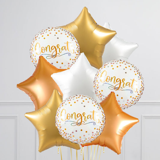 Helium-Inflated Congrats Star Balloon Bunches – Dubai Delivery