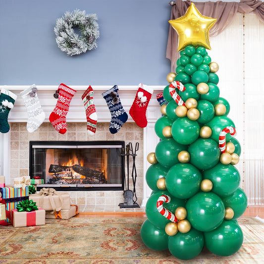 2m Freestanding Christmas Balloon Tree – Custom Colours
