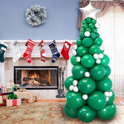 2m Freestanding Christmas Balloon Tree – Custom Colours