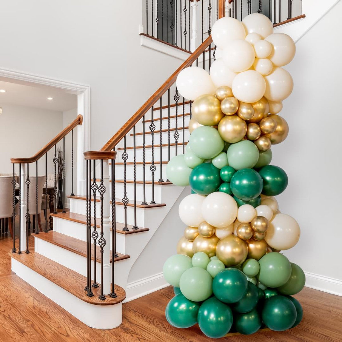 Elegant 6-ft Forest Green Balloon Pillar for Events in Dubai
