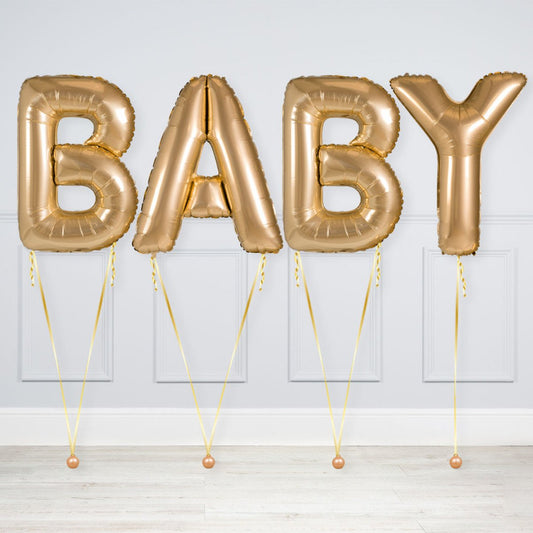 Helium-Filled BABY Word Balloon Package – Perfect for Baby Showers in Dubai