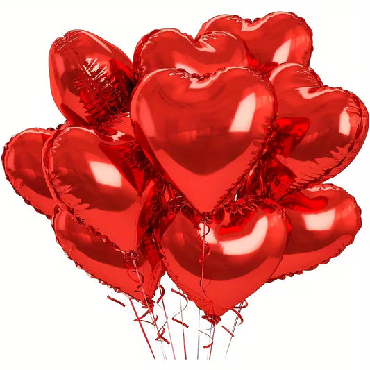 Red Heart Foil Balloons in Dubai (Per Piece)