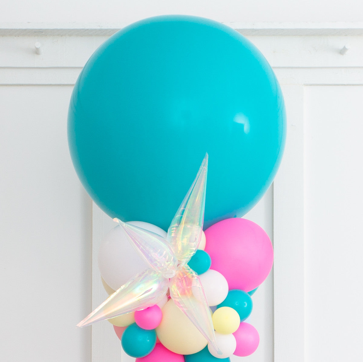 Bring Your Celebration to Life with Our Stunning 2.5m Personalised Ibiza Skies Balloon Party Pillar